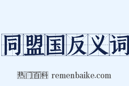 同盟国反义词是什么意思的图片